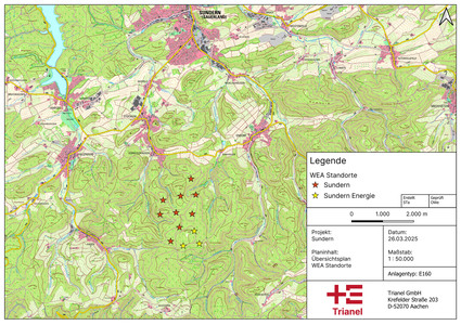 Standort Trianel Windpark Sundern